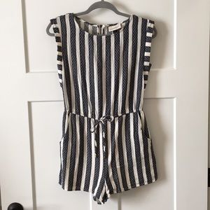 Blue and Cream Romper